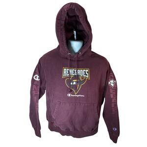Vintage Champion Dallas Renegades Football Red Reverse Weave Hoodie Medium